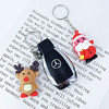 Silica gel Christmas keychain PVC, pendant, key bag with zipper, car keys, new collection, Birthday gift