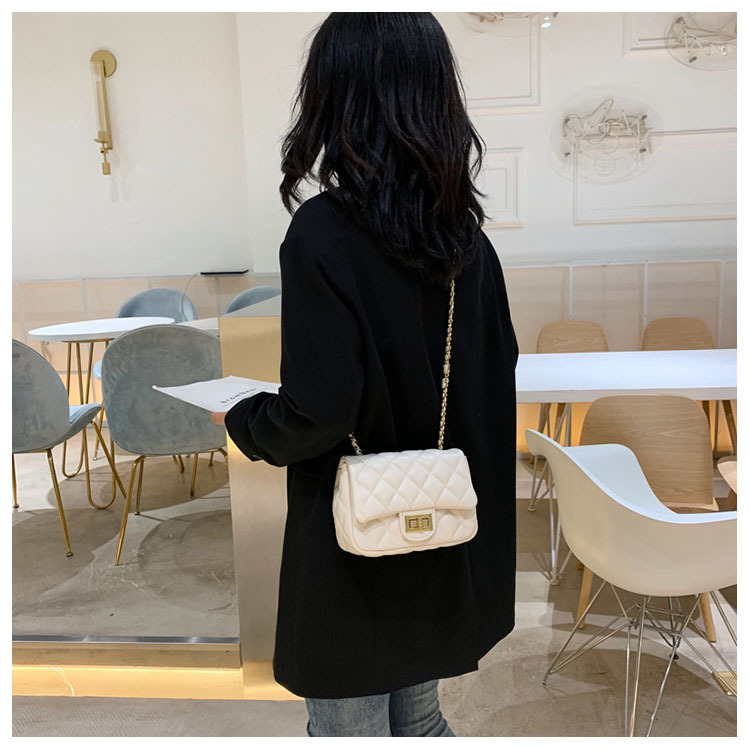 All-match Messenger New Fashion One-shoulder Diamond Chain Small Square Bag Wholesale display picture 9