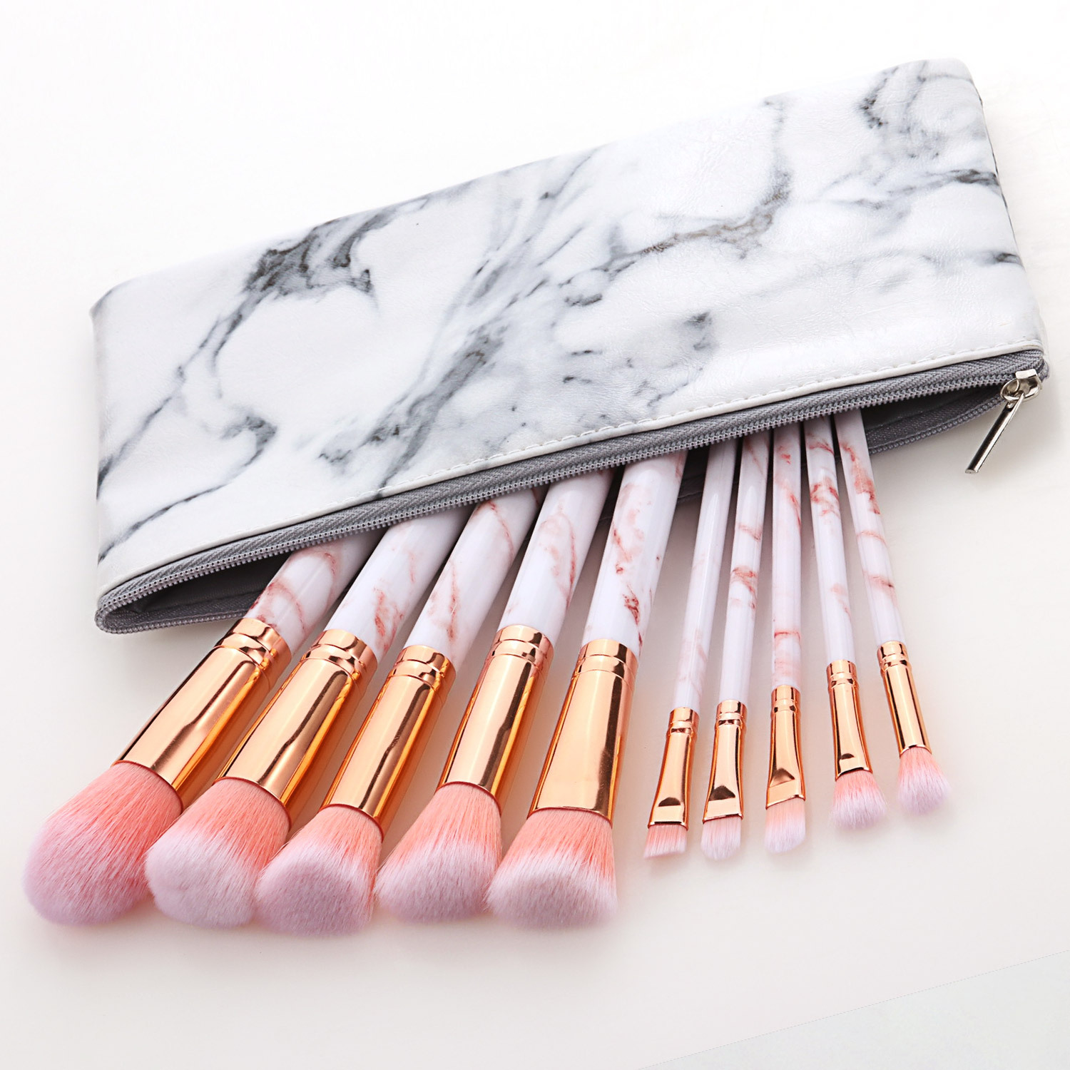 Cerda rosa más bolsa de cepillo