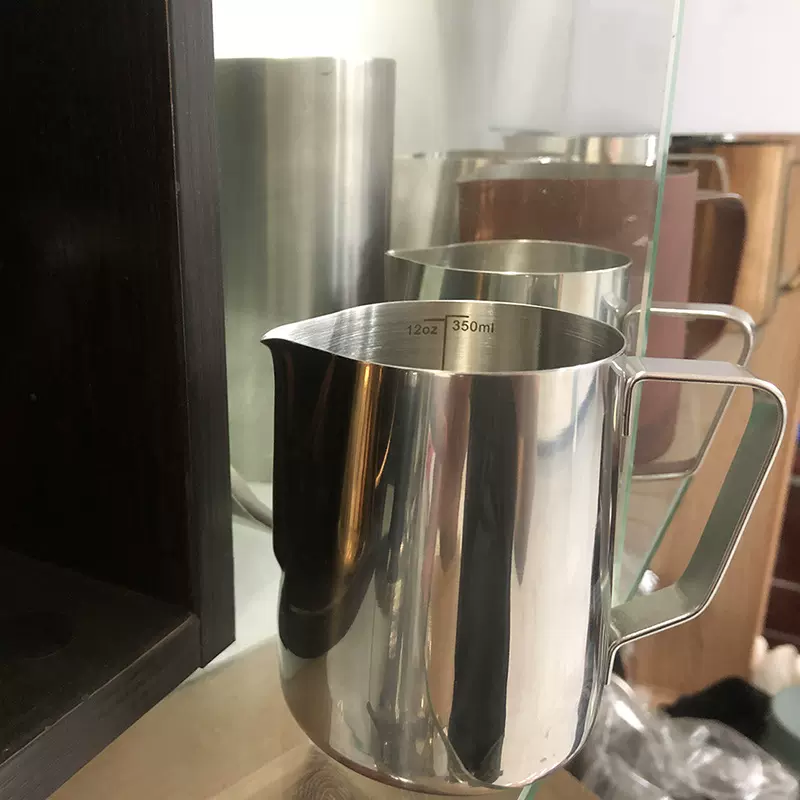 厂家加工不锈钢350ml拉花杯拉花缸打奶杯奶杯咖啡器具壶咖啡壶304