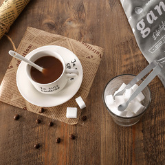 Stainless steel ice tongs coffee sugar tongs bar restaurant ice cube tongs outdoor small food tongs food clips