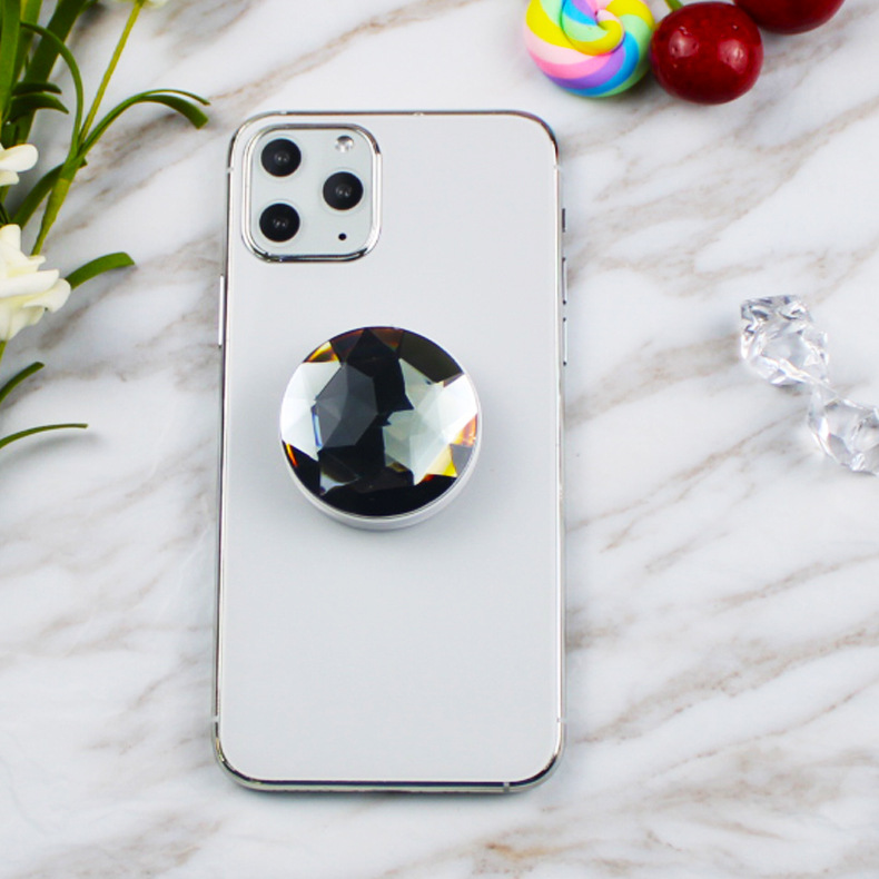 Tiktok mismo estilo diamante grande soporte de anillo plegable superficie de diamante creativo perezoso soporte telescópico lote directo de fábrica