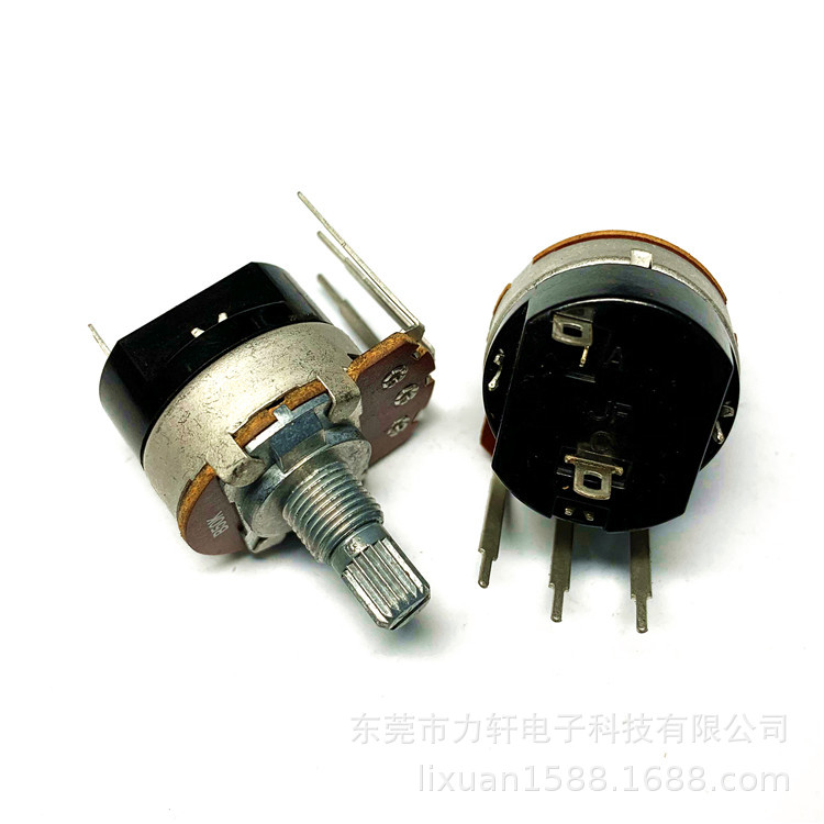 RV24NS WH138 带开关电位器 旋转 B50K 插脚 半圆柄 调速 电位器
