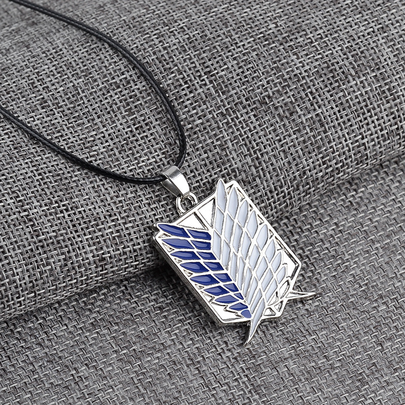 The new fashion anime around the attacking giant investigation corps logo necklace wholesale