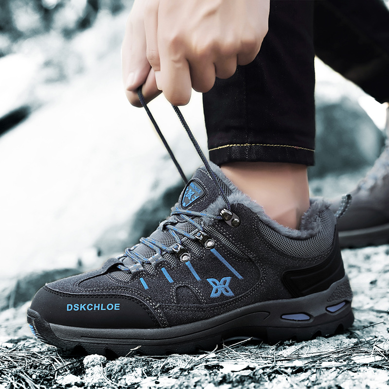 Cross border Large winter new pattern man outdoors Casual shoes Plush keep warm Mountaineering motion Men's Shoes Travel? shoes