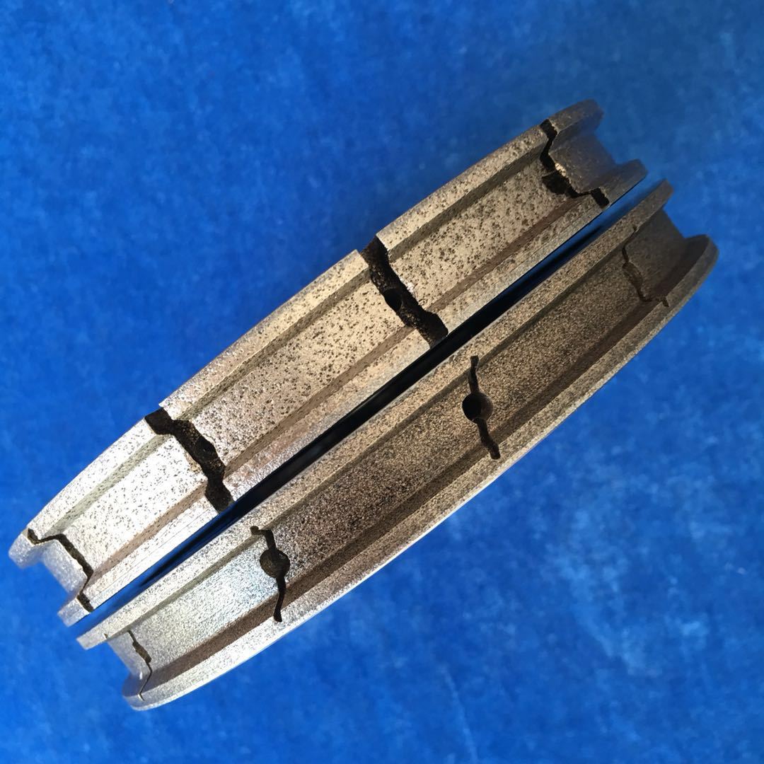 科美 青铜烧结沙轮金刚石磨轮带弧度 磨蓝宝石陶瓷用玻璃凹槽打磨