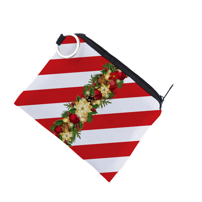 Coin Purse Bags Type Daily, Festival Occasion Polyester Material Women's Christmas Hat Christmas Tree Santa Claus Polyester Zipper Coin Purses