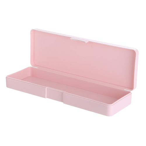 Nordic style simple plastic stationery box student storage pencil box student multi-functional square large space pencil box