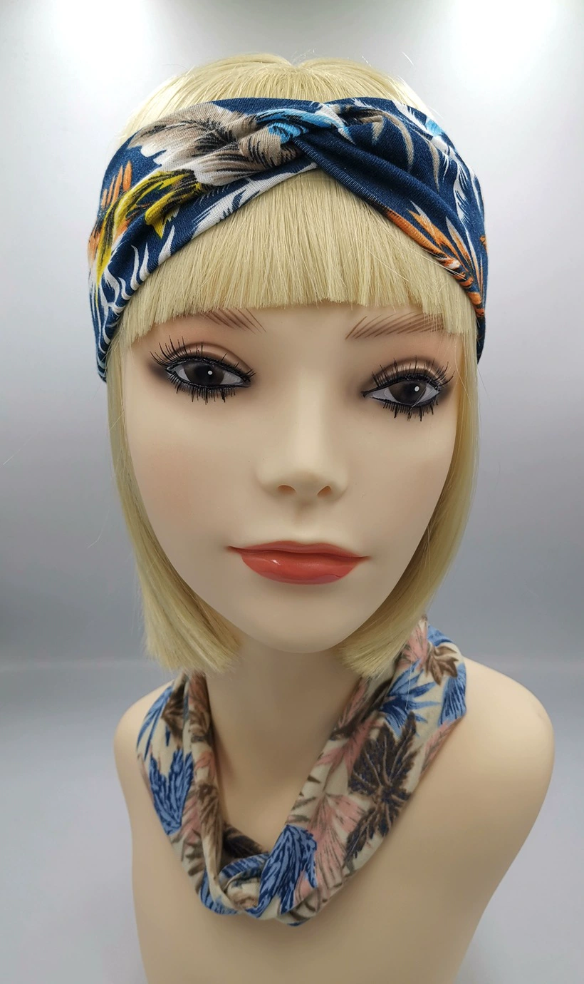 Knitted ethnic elastic headband, European style, ethnic style, direct factory sales