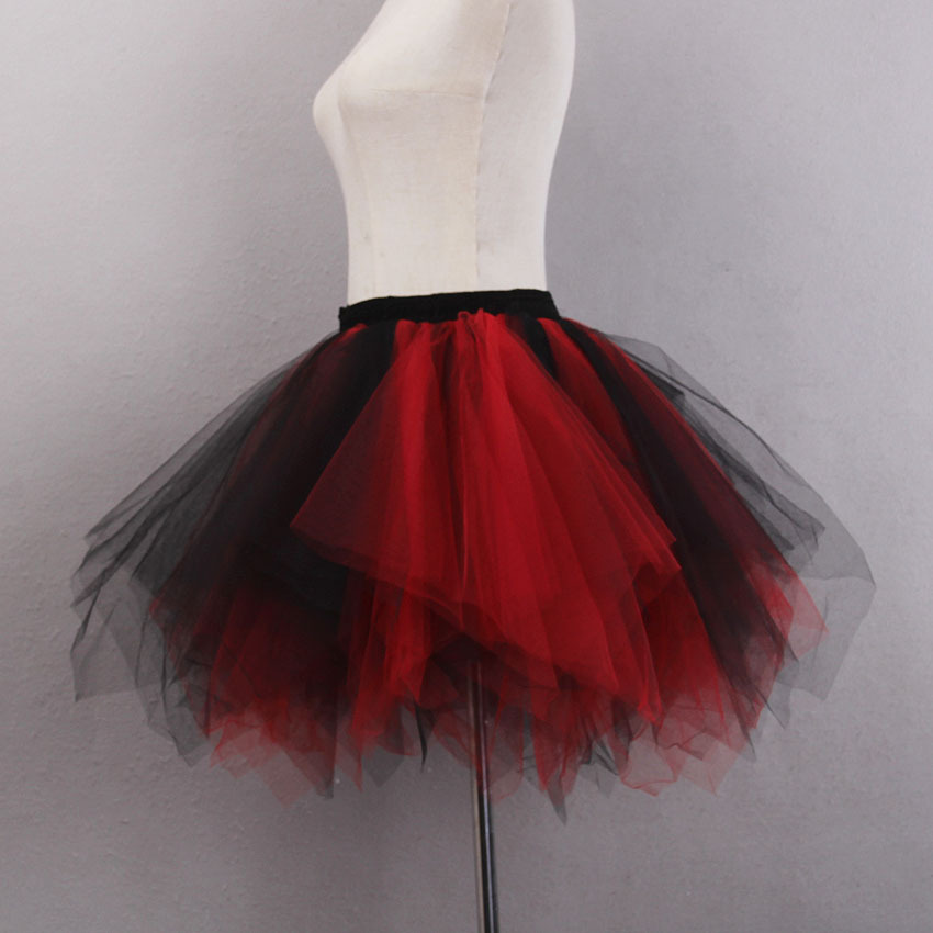 Candy color multi-color de media longitud pettiskirt estudio fotografía de la boda media-longitud pequeña falda de color de la falda de apoyo