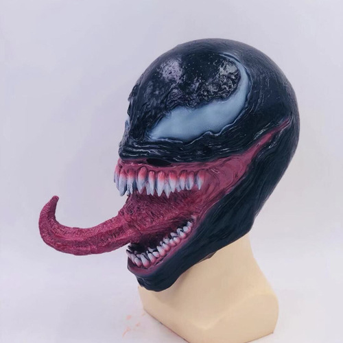 Latex Venom 2 mask cosplay Avengers 4 hero headgear Halloween horror hero villain Venom headgear