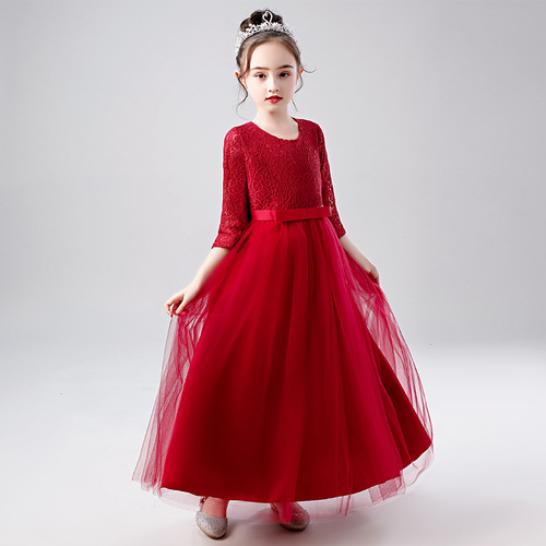 2019 New Bouncy Princess Dress Autumn/Winter Model for Older Children Fashion Show Piano Performance Dress for Girls' Dresses and Dresses