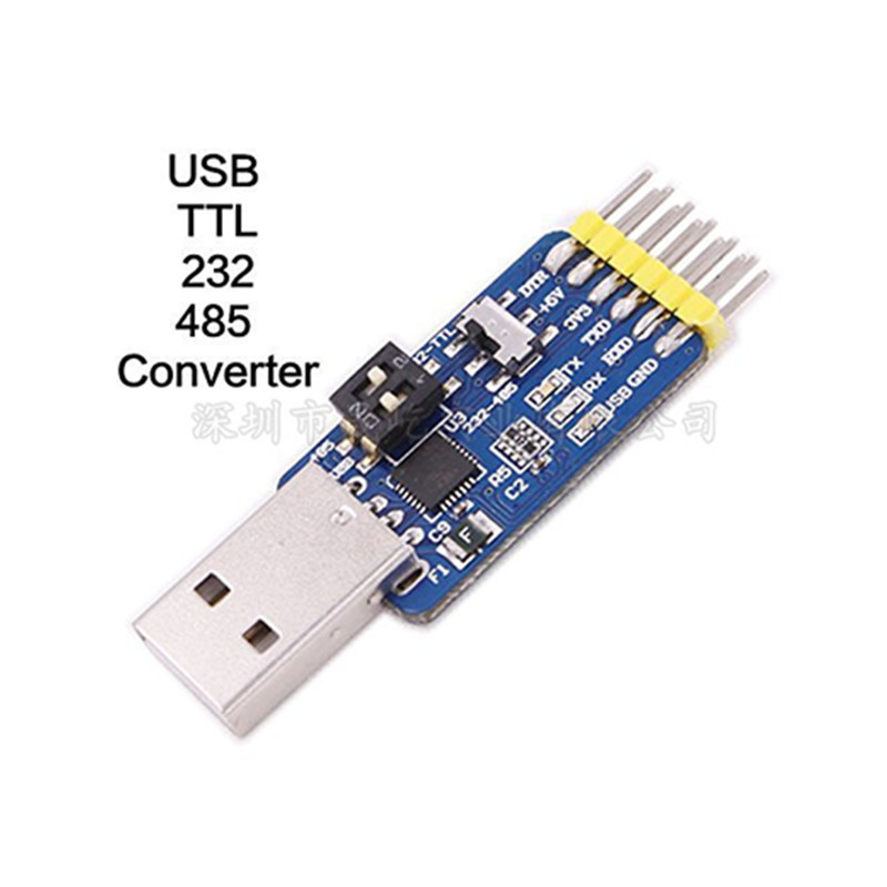 六合一多功能串口模块CP2102 usb转TTL 485 232互转 3.3V/5V兼容