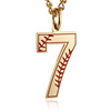 Trend fashionable street baseball necklace stainless steel for boys, accessory, pendant, European style