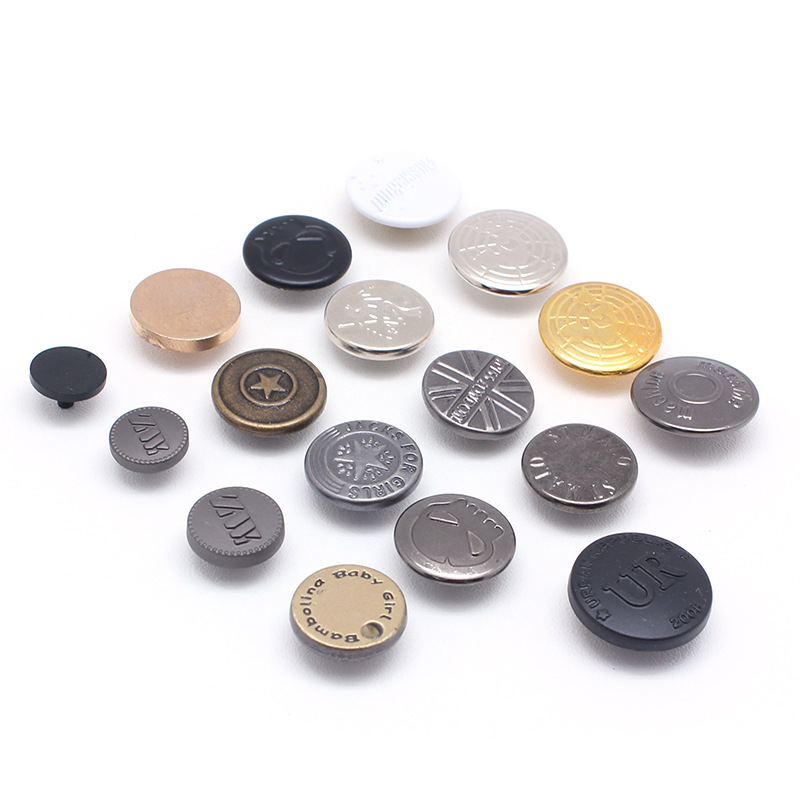 圆形黄铜刻字633#四合扣 羽绒服外套大衣专用弹簧扣隐形按扣