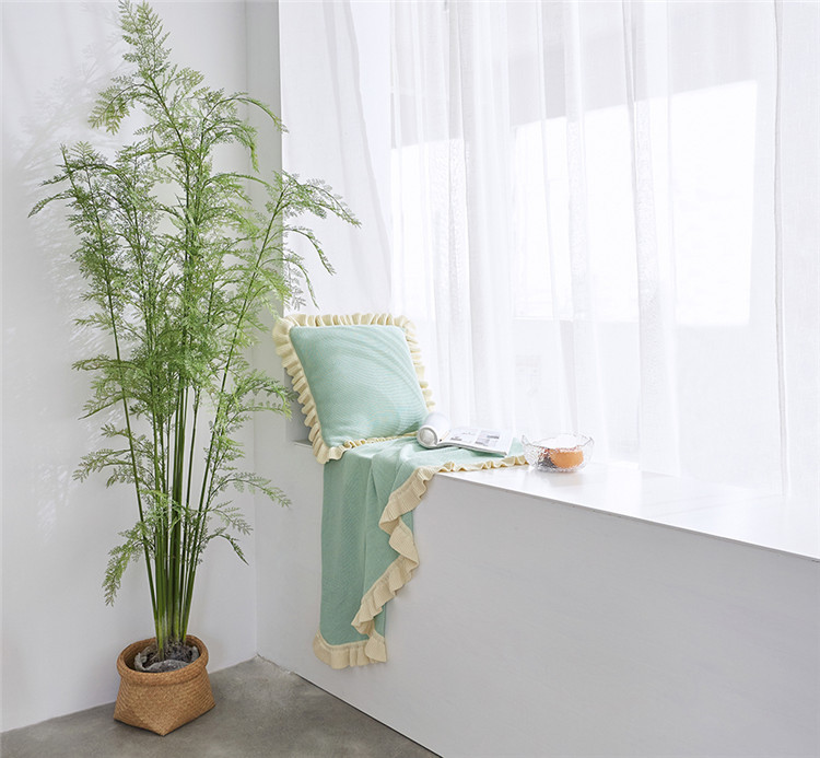 Lehká luxusní severská jednoduchá celobavlněná černá keprová deka do hotelové ložnice, vlněná deka, povlečení_voghion.com