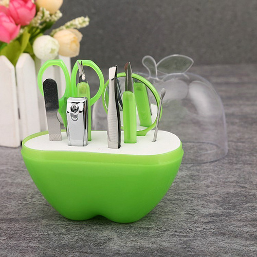 Apple Shape Manicure Clippers Set, Nail Scissors, 9-piece Manicure Set, Beauty Tools Wholesale