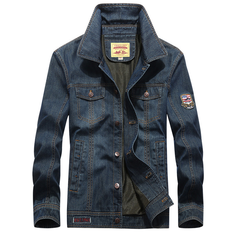 2019 transfronteriza nueva primavera y otoño chaqueta de mezclilla delgada de los hombres de moda guapo todo fósforo casual chaqueta juvenil hombres 3219