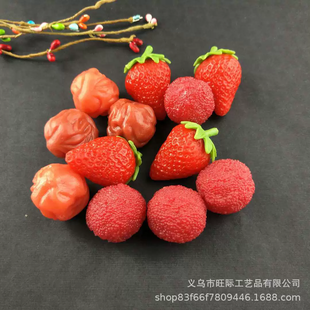 Креативные декоративно-прудовые имитационные PVC Bayberry Strawberry Plum Фрукты модель для фото- и видеосъемки источник производителей
