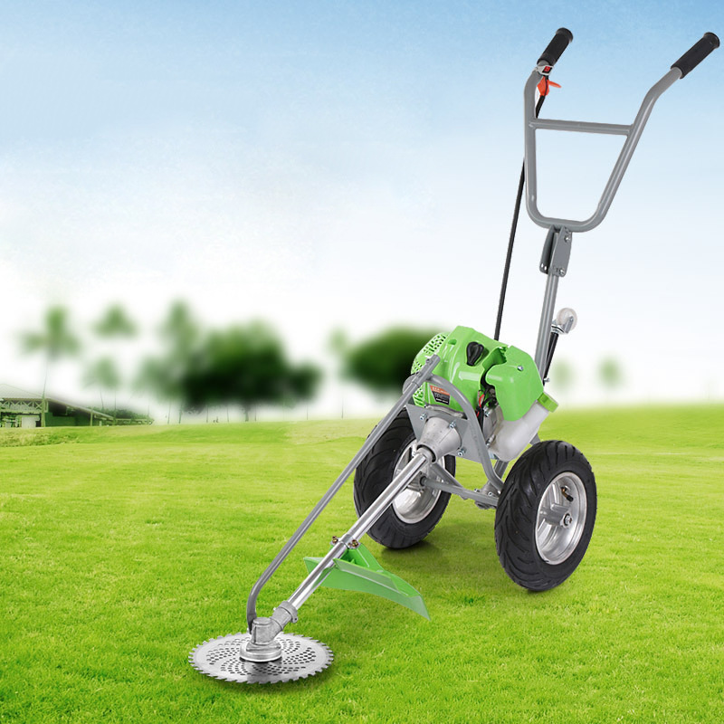 二冲手推割草机 手推式汽油打草割草机 推车式割灌机厂家批发