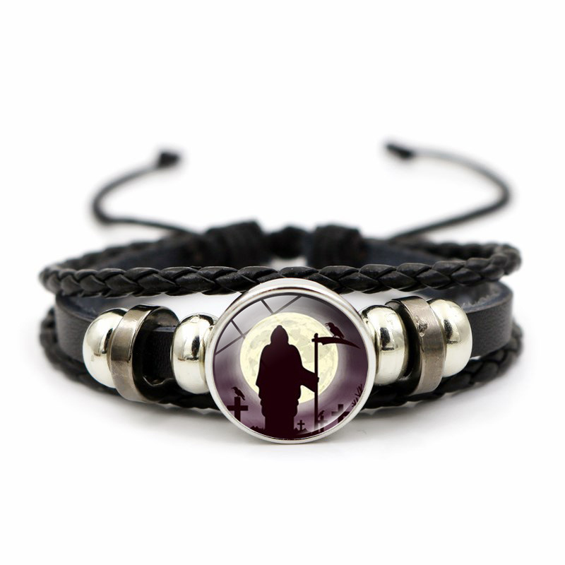 Bracciale halloween da donna con perle alla moda e pietre tempo_voghion.com