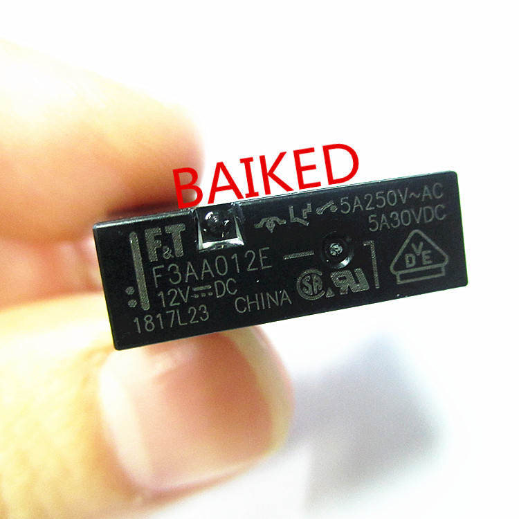 F&T 5A250V~AC 5A30VDC F3AA012E 12V DC CHINA VDE 继电器 进口