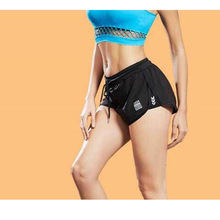新款女运动短裤跑步健身裤透气防走光款 批发