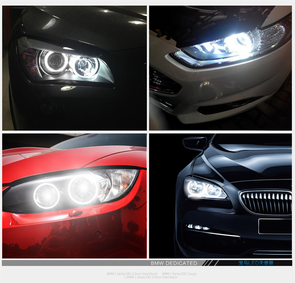 Suitable for Bmw Angel Eye Fog Lamp E90 6W Led Special Fog Lamp Cross-Border Hot Selling Led Fog Lamp Daytime Running Light