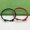 Fashionable jewelry for beloved, red rope bracelet, accessory, simple and elegant design, Korean style, genuine leather