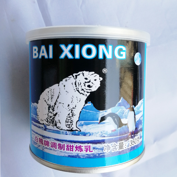 白熊牌调制甜炼乳350G*24瓶整箱 蛋挞液西点咖啡奶茶炼奶原料批发|ru