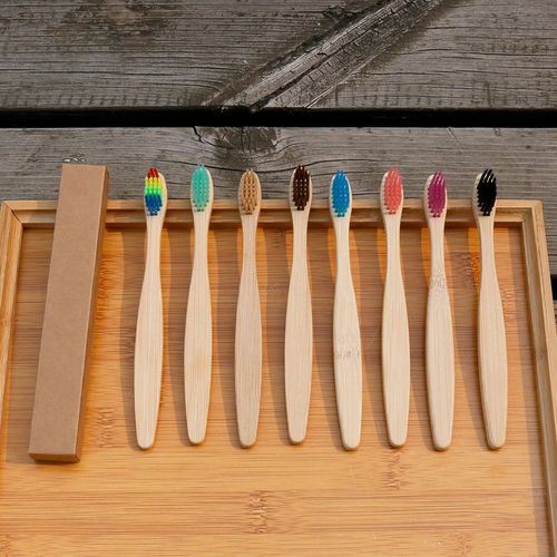 14cm Bamboo Toothbrush Independent Single Pack Children's Soft-bristled Infant Toothbrush Wholesale