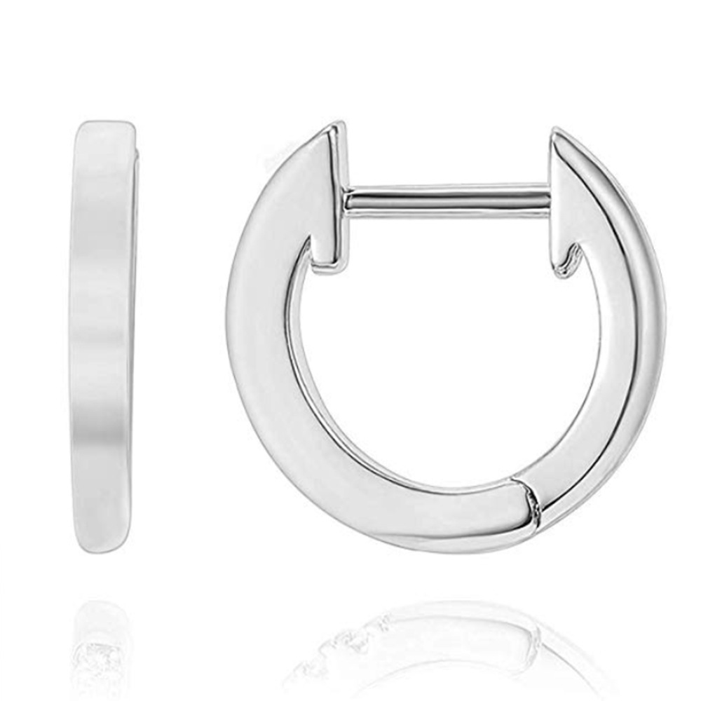 Jewelry Ear Clip Micro-set Earrings Women's Silver Full Diamond Circle Earrings Earrings High Quality