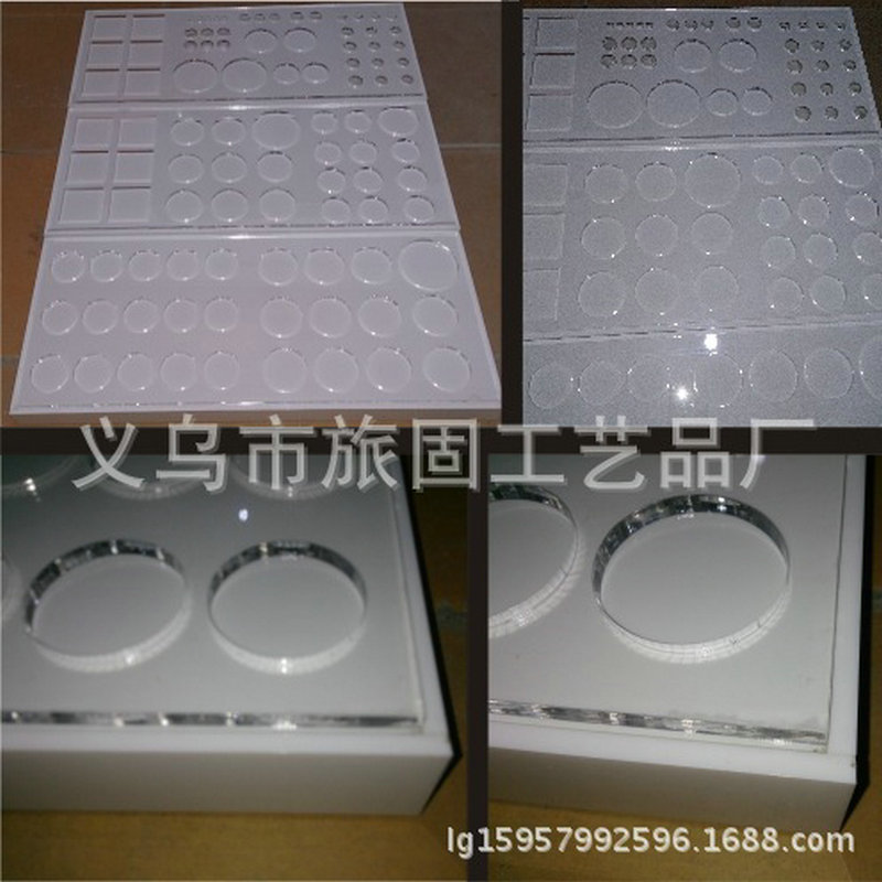 厂家定制亚克力化妆品展示台 粉饼彩妆展示架 陈列架 饰品展示架