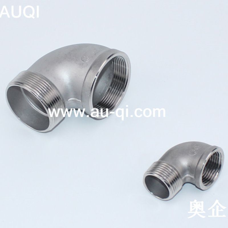 厂家直销316不锈钢变径内外丝弯头水管接头配件螺纹双头