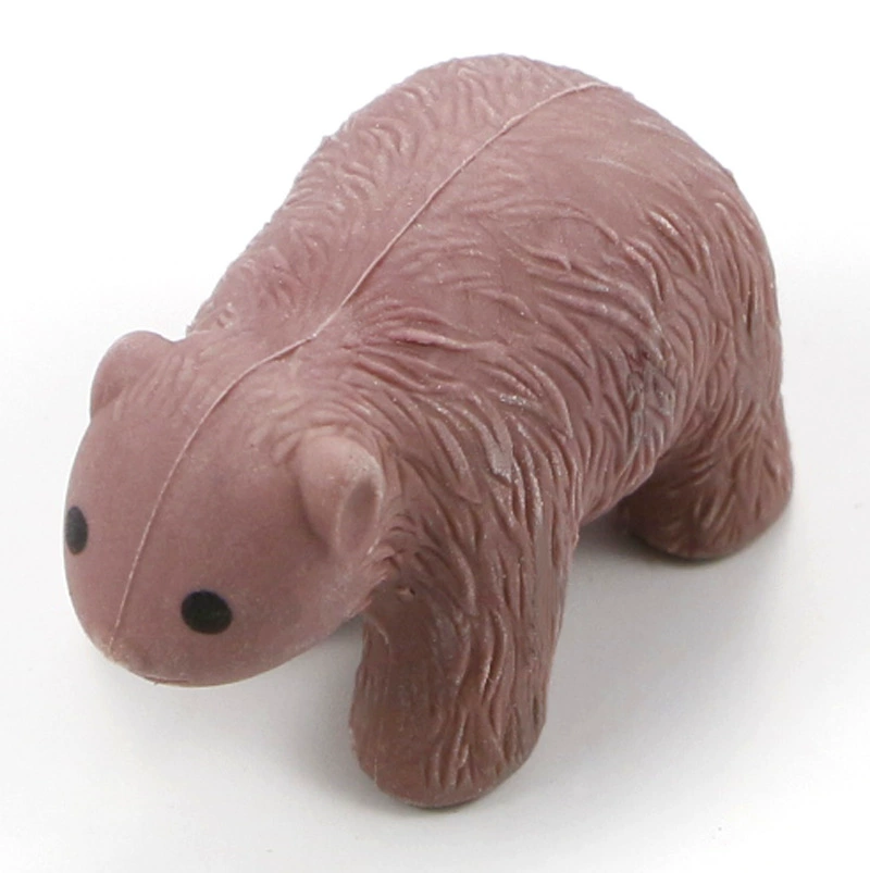 Cartoon three dimensional eraser with animals, 3D