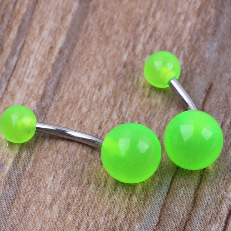 Acrylic Glow Ball Belly Button Ring Navel Jewelry detail image 8