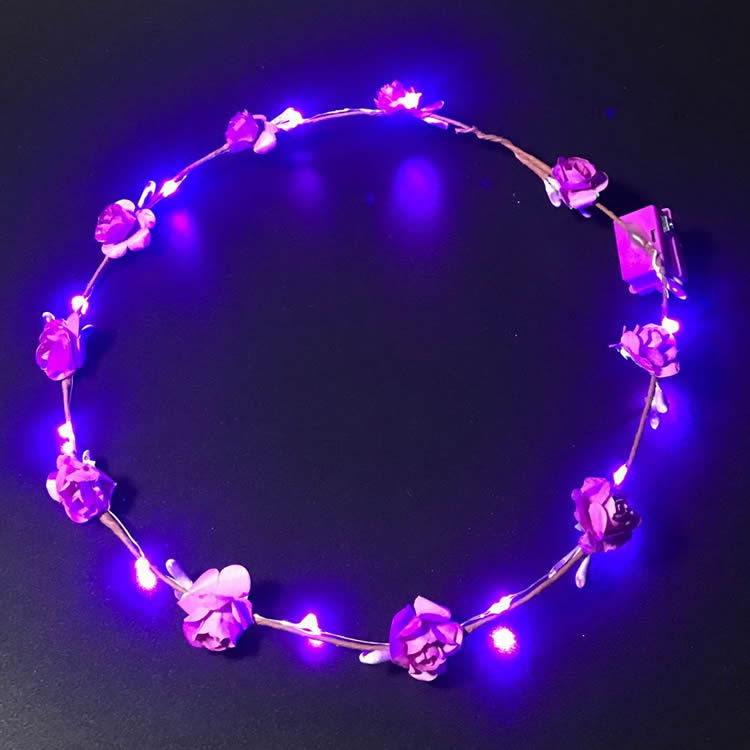 中梅花10花LED发光(紫色)花环