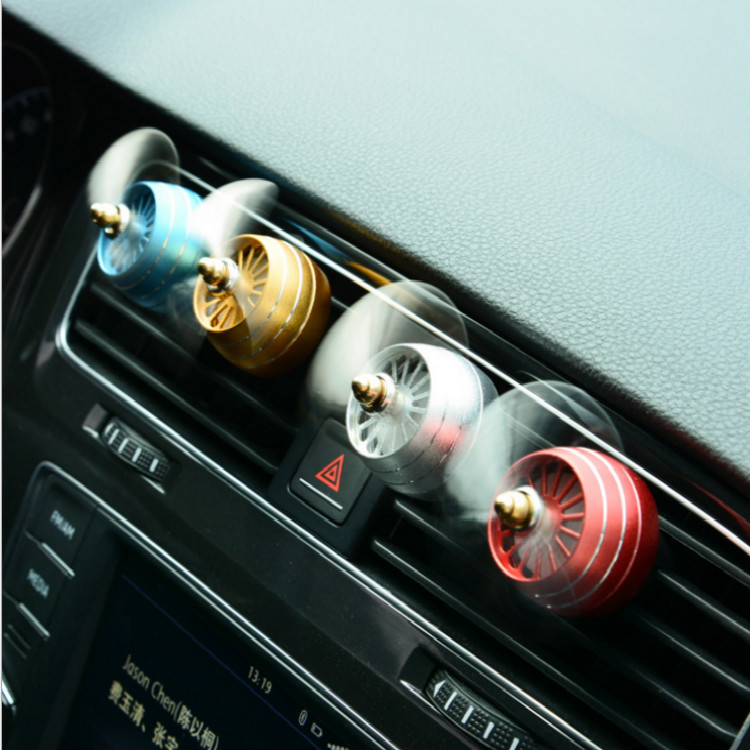 空軍三號汽車香水 車用出風口香薰香片 創意彩燈鋅合金車載內飾品