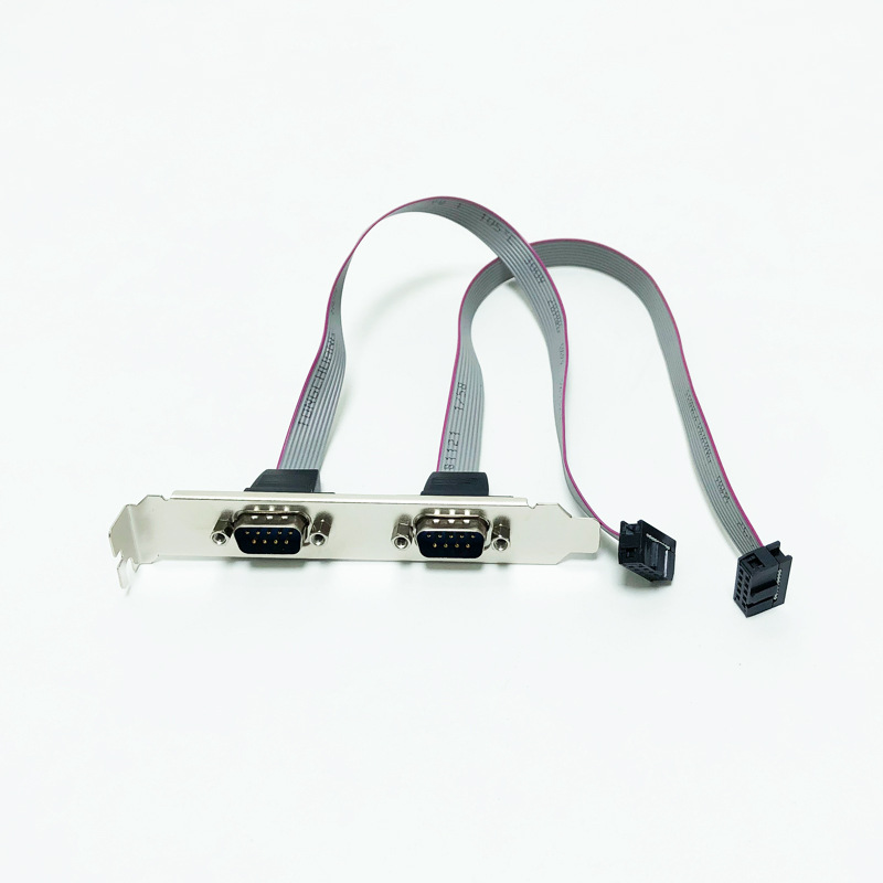 USB转串口线挡板主板9针DB9扩展线COM口线双串口RS232电脑