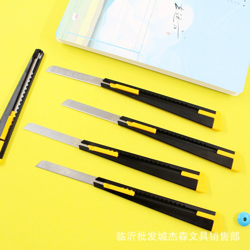 9 мм маленький размер ручной толчок художественный нож для резки бумаги нож для обоев из нержавеющей стали устройство для распаковки канцелярские принадлежности 1881