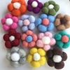 Brand plush wool felt flower-shaped, cute earrings, hair accessory, phone case, flowered