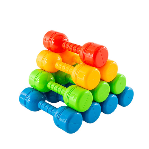 Preschool morning exercise equipment props children large size audible dumbbells children's fitness exercise dance bells plastic dumbbells