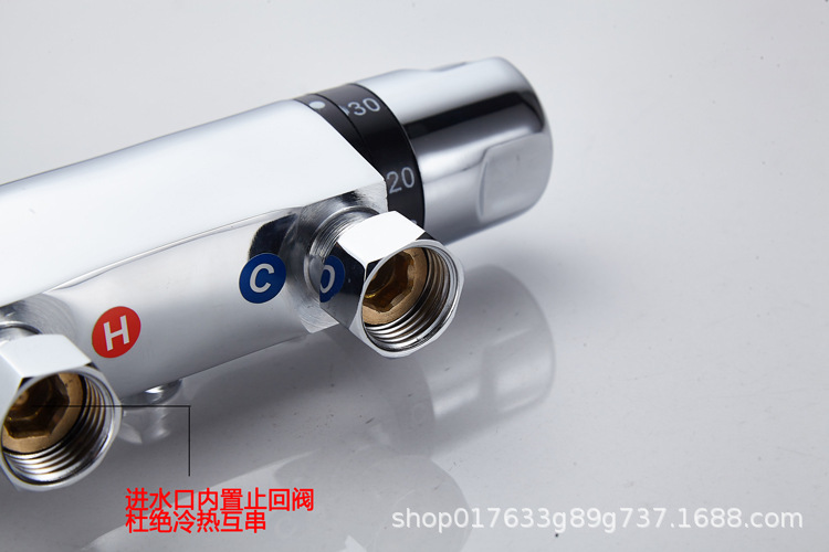 Original manufacturer's exposed alloy constant-temperature mixing valve faucet, bathroom rain shower head, automatic warm water control valve set undefined