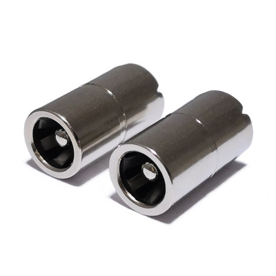 5.5*2.1母座 外徑8.0總長17.5 電鍍光亮普通沖管