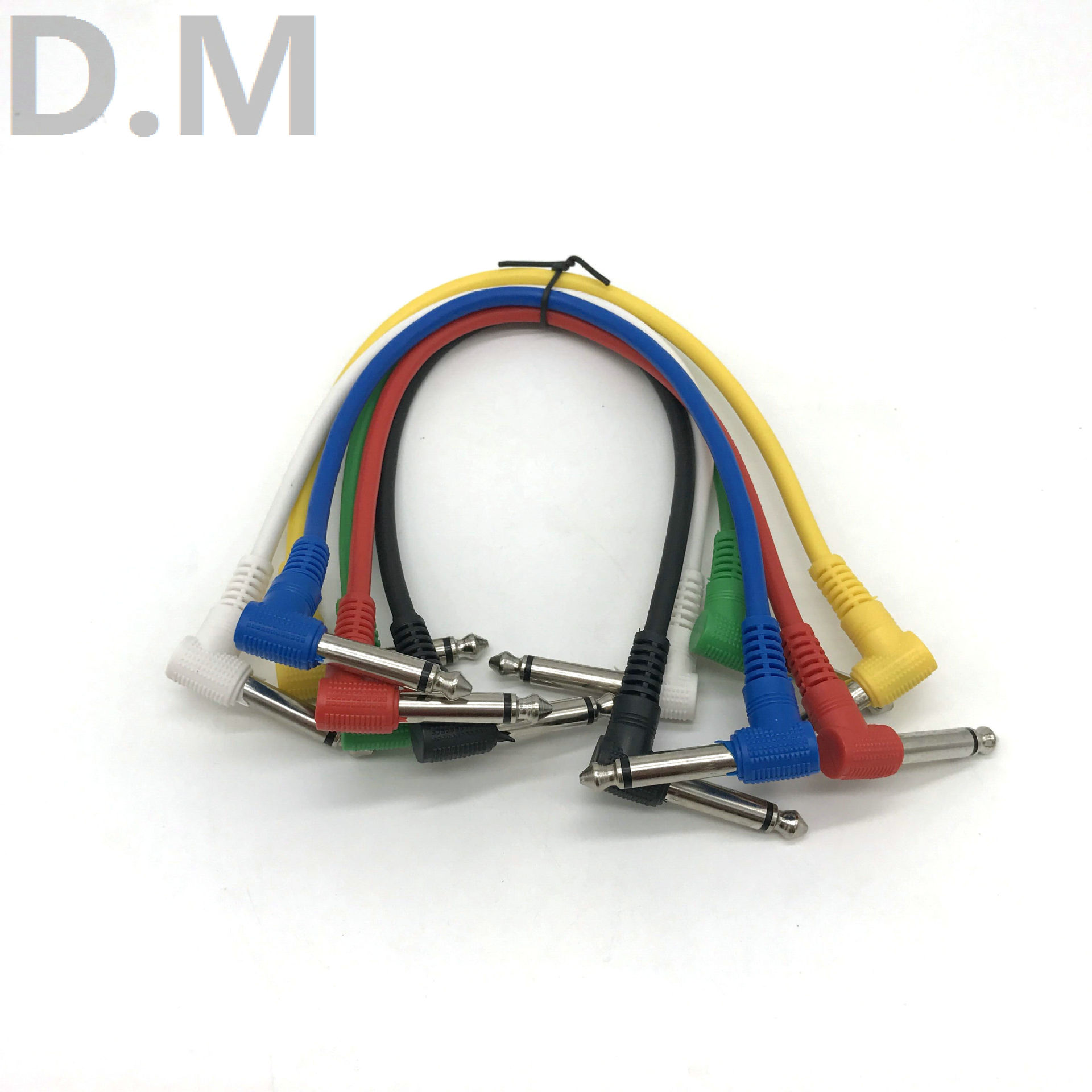 6-color efecto Cable 6-color blindado de reducción de ruido cable de la guitarra eléctrica bajo 30CM 6 unids/bolsa