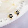 Cute small brand earrings, simple and elegant design, Korean style