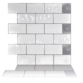 简约仿瓷砖墙纸自粘墙贴3D立体滴胶贴纸厨房防油浴室防水装饰墙砖