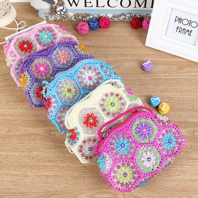 厂家直销 批发十六片珍珠包女式可爱提包 笔记本珠子钱包淑女手包|ms