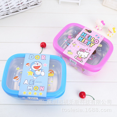 304不锈钢饭盒卡通可爱密封便携保鲜盒成人学生便当盒儿童午餐盒