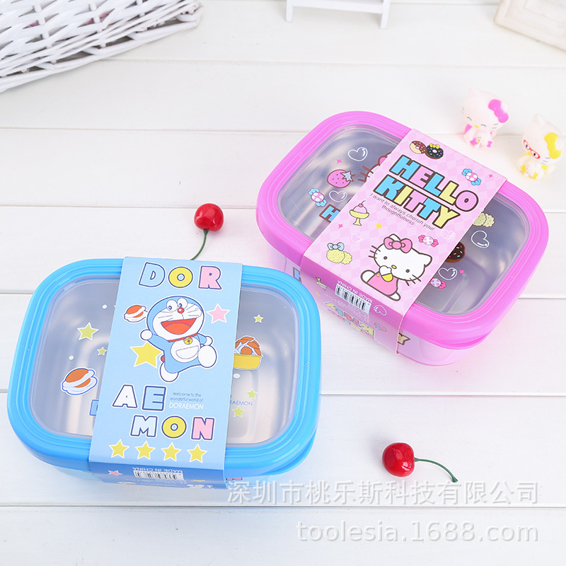 304不锈钢饭盒卡通可爱密封便携保鲜盒成人学生便当盒儿童午餐盒